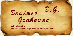 Desimir Grahovac vizit kartica